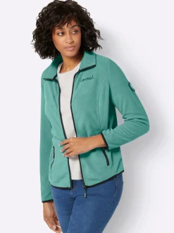Fleecejacke mit Stickerei