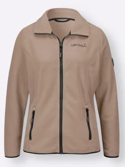Fleecejacke mit Stickerei