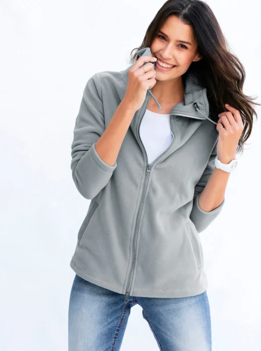Fleecejacke mit 2-Wege-Reißverschluss
