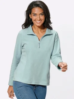 Fleeceshirt mit Nietenverzierung