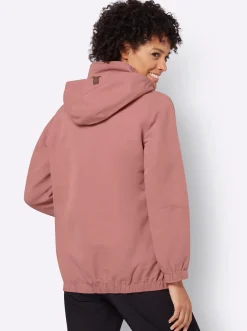 Freizeitjacke mit Lederimitat-Paspeln