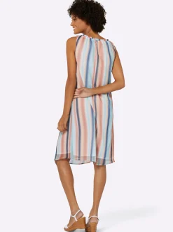 Freizeitkleid mit Farbverlauf-Streifenmuster
