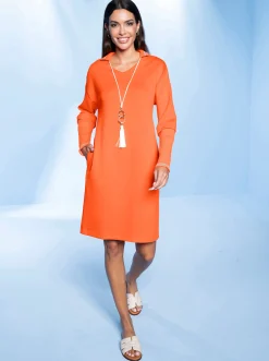Freizeitkleid mit Glitzergarn-Akzenten