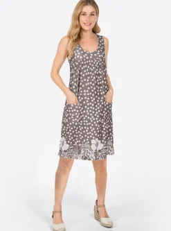 Freizeitkleid mit Tupfen-Muster
