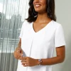 Georgettebluse mit Kellerfalte vorn