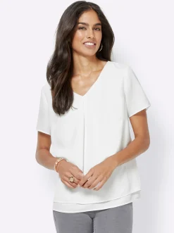 Georgettebluse mit Kellerfalte vorn