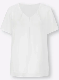 Georgettebluse mit Kellerfalte vorn