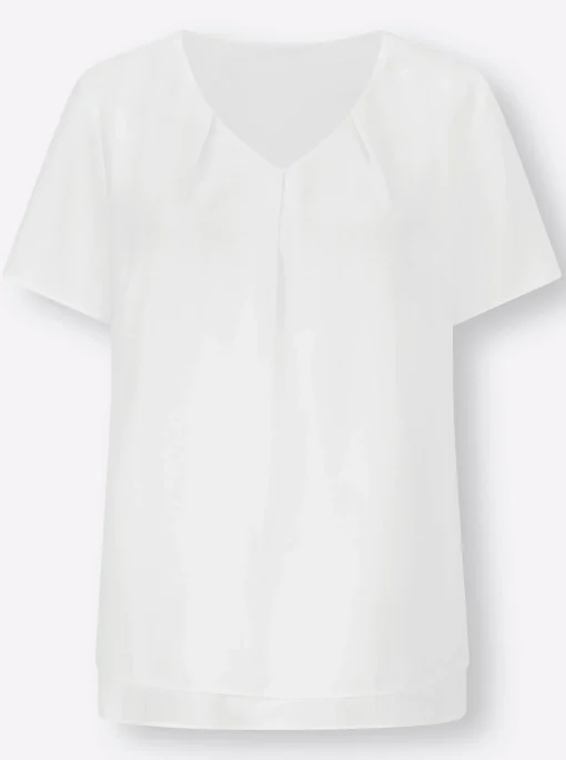 Georgettebluse mit Kellerfalte vorn