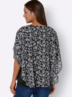 Georgettebluse mit Lagen-Look
