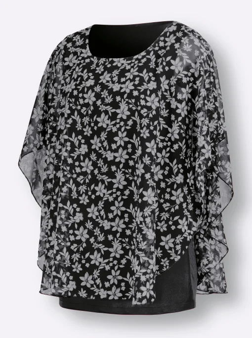 Georgettebluse mit Lagen-Look