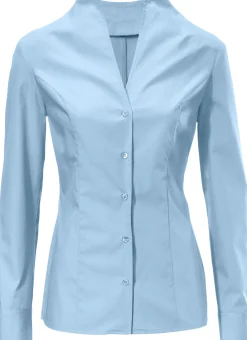 Hemdbluse mit Stehkragen