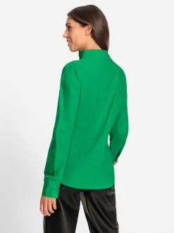 Hemdbluse mit Stehkragen