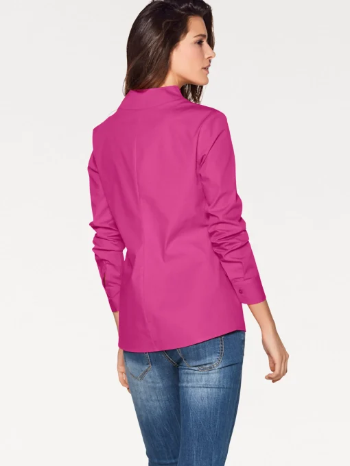 Hemdbluse mit Stehkragen