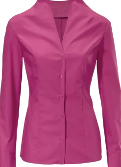 Hemdbluse mit Stehkragen