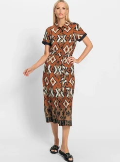 Hemdblusenkleid mit Bindegürtel