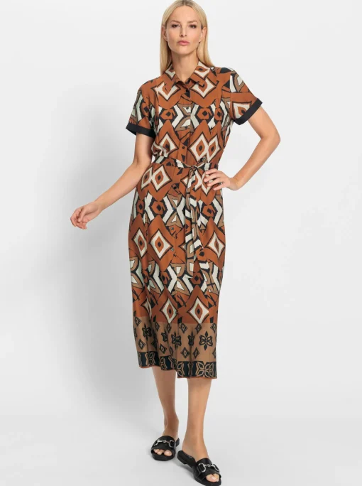 Hemdblusenkleid mit Bindegürtel
