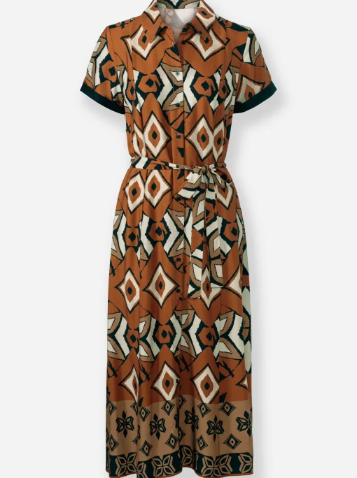 Hemdblusenkleid mit Bindegürtel