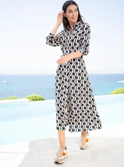 Hemdblusenkleid mit Gummizug in der Taille