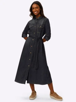 Hemdblusenkleid mit variabler Armlänge
