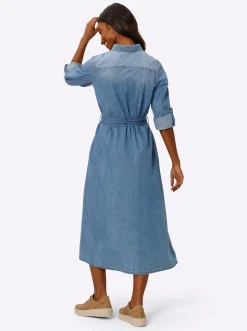 Hemdblusenkleid mit variabler Armlänge
