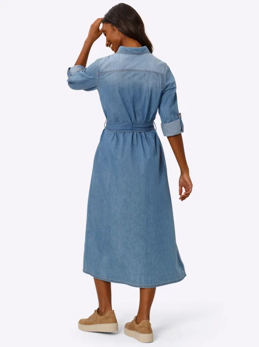 Hemdblusenkleid mit variabler Armlänge