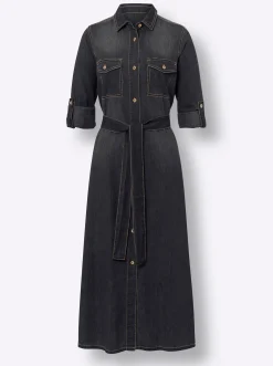 Hemdblusenkleid mit variabler Armlänge