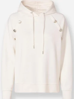 Hoodie mit Schmuckknöpfen
