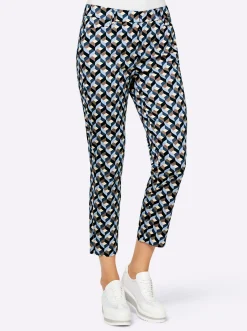 7/8-Hose mit Fake-Leistentaschen