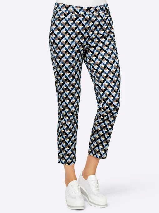 7/8-Hose mit Fake-Leistentaschen