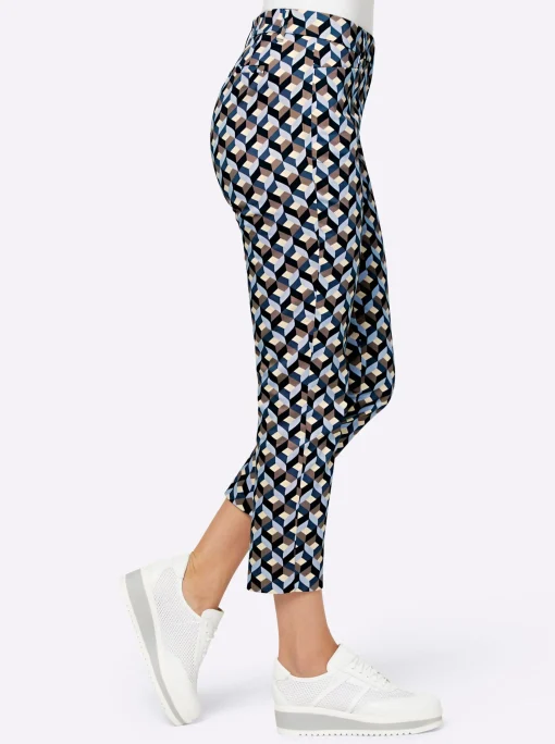 7/8-Hose mit Fake-Leistentaschen