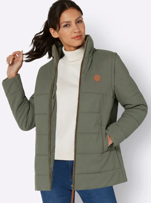2-in-1-Jacke mit Kontrast-Futter