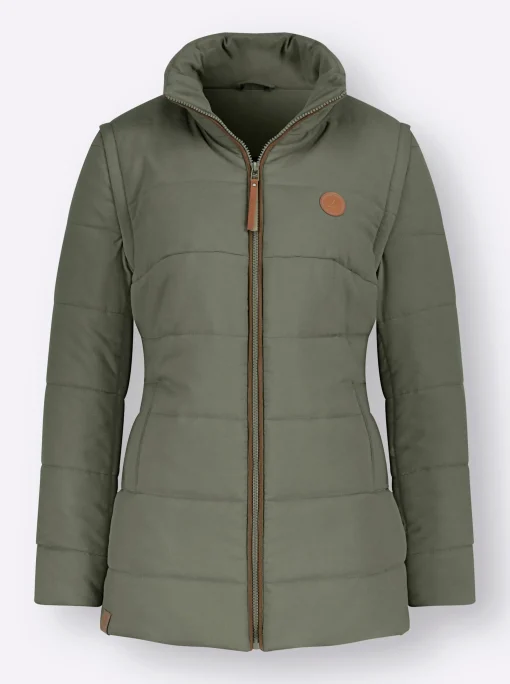 2-in-1-Jacke mit Kontrast-Futter