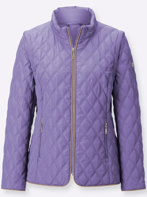 2-in-1-Jacke mit Rautensteppung