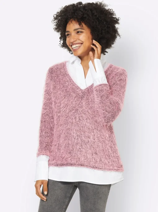 2-in-1-Pullover mit Brusttasche