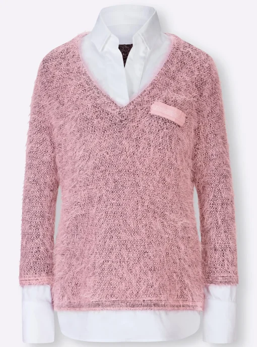2-in-1-Pullover mit Brusttasche