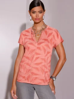 2-in-1-Shirt mit Ausbrenner-Muster vorne