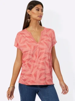 2-in-1-Shirt mit Ausbrenner-Muster vorne