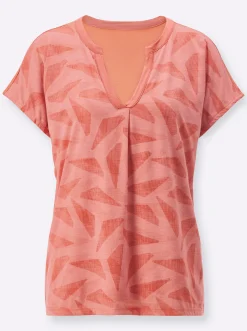 2-in-1-Shirt mit Ausbrenner-Muster vorne