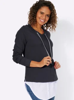 2-in-1-Shirt mit Blusensaum
