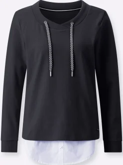 2-in-1-Shirt mit Blusensaum