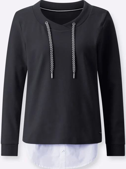2-in-1-Shirt mit Blusensaum