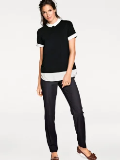 2-in-1-Shirt mit Chiffon-Einsätzen