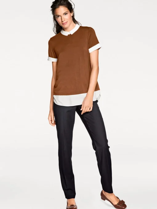 2-in-1-Shirt mit Chiffon-Einsätzen