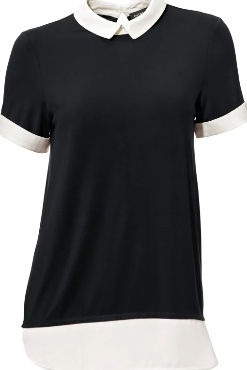 2-in-1-Shirt mit Chiffon-Einsätzen