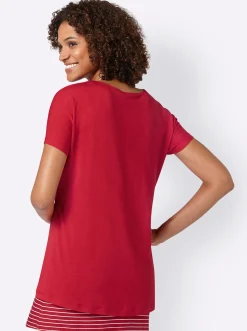 2-in-1-Shirt mit Ringel-Top