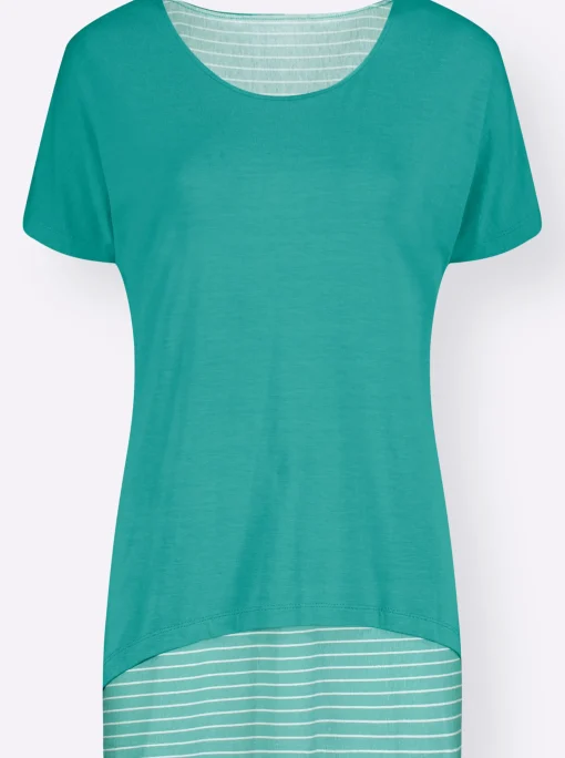 2-in-1-Shirt mit Ringel-Top