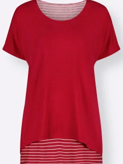2-in-1-Shirt mit Ringel-Top