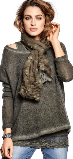 2-in-1-Shirt mit Schal