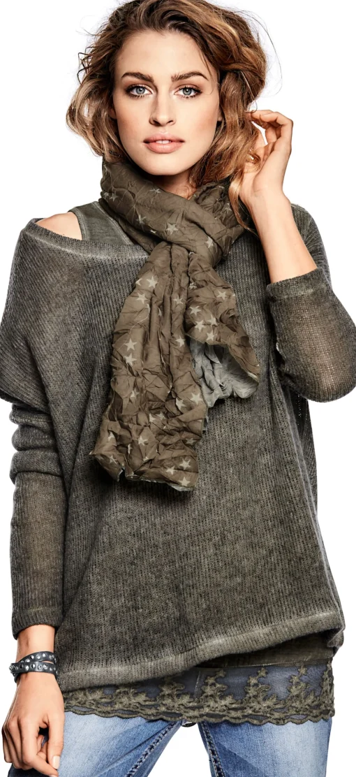 2-in-1-Shirt mit Schal