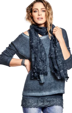 2-in-1-Shirt mit Schal